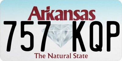 AR license plate 757KQP
