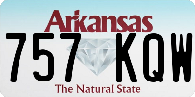 AR license plate 757KQW