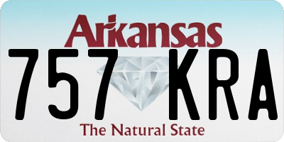 AR license plate 757KRA