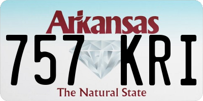AR license plate 757KRI