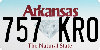 AR license plate 757KRO