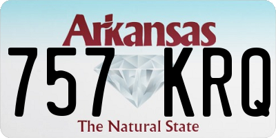 AR license plate 757KRQ