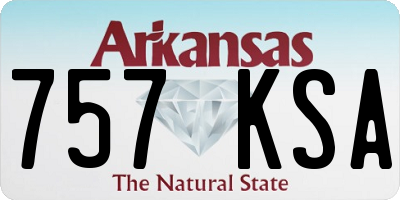 AR license plate 757KSA
