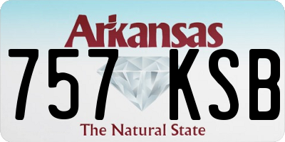 AR license plate 757KSB