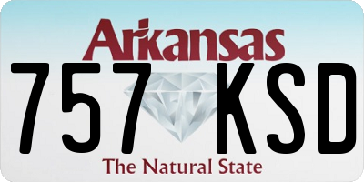 AR license plate 757KSD
