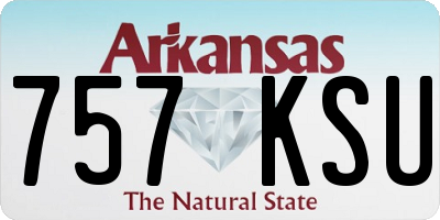AR license plate 757KSU