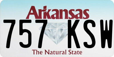 AR license plate 757KSW