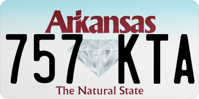 AR license plate 757KTA
