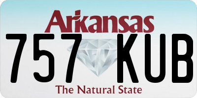 AR license plate 757KUB
