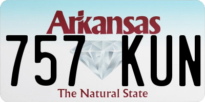 AR license plate 757KUN