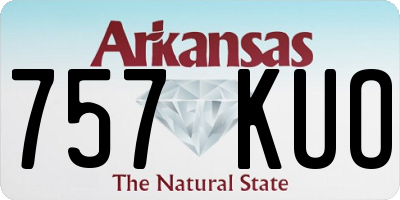 AR license plate 757KUO