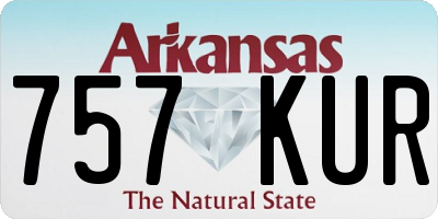 AR license plate 757KUR