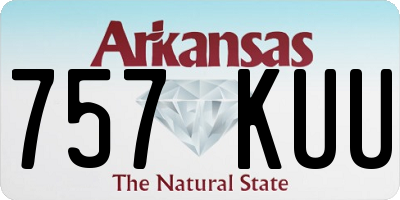 AR license plate 757KUU