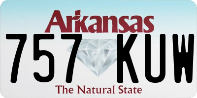 AR license plate 757KUW