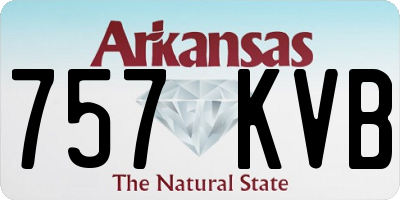 AR license plate 757KVB