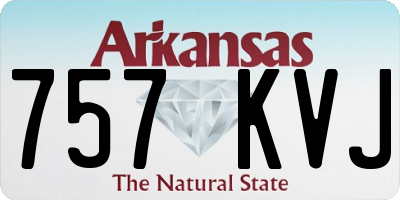 AR license plate 757KVJ