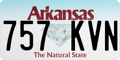 AR license plate 757KVN