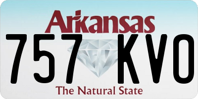 AR license plate 757KVO