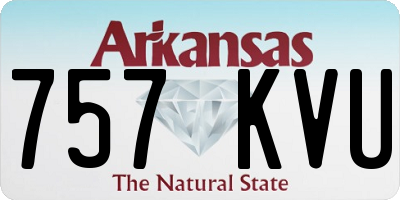 AR license plate 757KVU