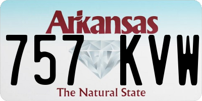 AR license plate 757KVW