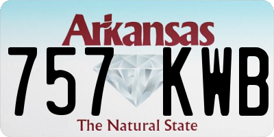AR license plate 757KWB