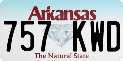 AR license plate 757KWD