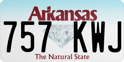 AR license plate 757KWJ