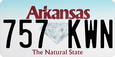AR license plate 757KWN