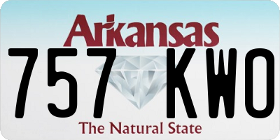 AR license plate 757KWO