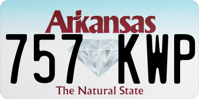 AR license plate 757KWP