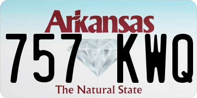 AR license plate 757KWQ