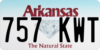 AR license plate 757KWT