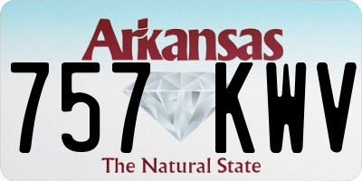 AR license plate 757KWV