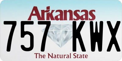 AR license plate 757KWX
