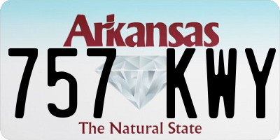 AR license plate 757KWY