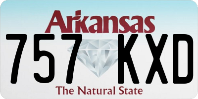 AR license plate 757KXD