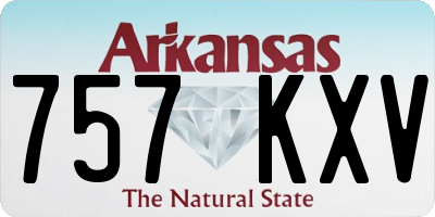AR license plate 757KXV