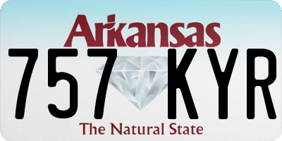 AR license plate 757KYR