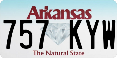 AR license plate 757KYW