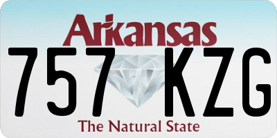 AR license plate 757KZG
