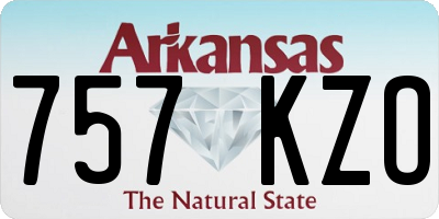 AR license plate 757KZO