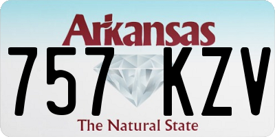 AR license plate 757KZV