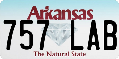 AR license plate 757LAB