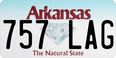 AR license plate 757LAG