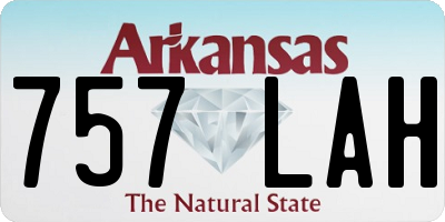 AR license plate 757LAH