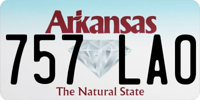 AR license plate 757LAO
