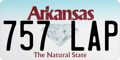 AR license plate 757LAP