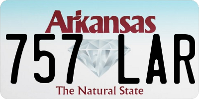 AR license plate 757LAR