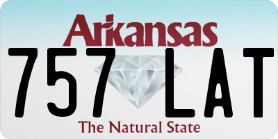 AR license plate 757LAT