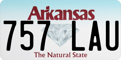 AR license plate 757LAU